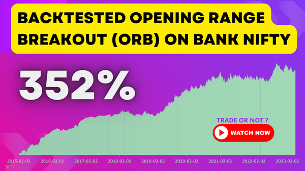 Backtest of Opening Range Breakout (ORB) strategy on Bank nifty